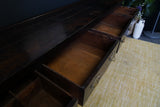 Antique Georgian Solid Oak Potboard Welsh Dresser Kitchen Hallway Brass Detail