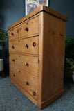 Antique Victorian Large Pine Chest of Drawers Storage Bedroom Furniture 