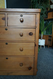 Antique Victorian Large Pine Chest of Drawers Storage Bedroom Furniture