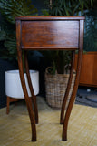 Early Victorian Mahogany Sewing Table / Box Side Table 