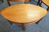 Mid Century Nathan 'Trinity' Circular Nested Coffee Tables with Glass Top