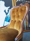 Victorian Queen Anne Style Nursing Chair Ornate - erfmann-vintage