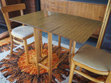 Vintage Retro Formica Top Teak Gate-leg Table 2x Chairs - erfmann-vintage