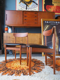 Two Teak Mid Century Danish Dining Chairs - erfmann-vintage