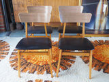 Set of Four Mid Century Retro Danish Style Teak Dining Chairs - erfmann-vintage