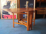Mid Century Rectangular Gate-Leg Rosewood Dining Table - erfmann-vintage