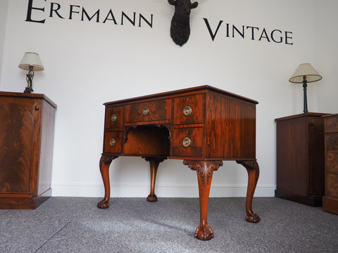 Georgian Style Mahogany Knee Hole Writing Desk - erfmann-vintage