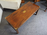 Early 20th Century Mahogany Campaign Coffee Table c.1930 - erfmann-vintage