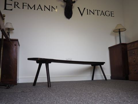 Victorian 19th Century Oak Seat or Hall Bench - erfmann-vintage