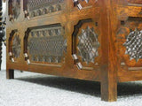 Antique Style Ornate Oak Coffer Trunk Blanket Box - erfmann-vintage