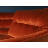 Mid Century Vintage Bright Orange Modular Sofa, 2-3-4 seater