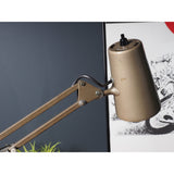 Vintage Industrial Beige/Grey Enamel Angle Desk Lamp with Clip PAT Tested
