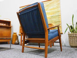 Mid Century Danish Scandart Vintage Retro Teak Lounge Easy Arm Chair - erfmann-vintage