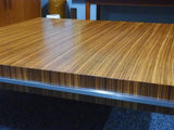 Mid Century Large Coffee Table Merrow & Assoc. Style Rosewood & Chrome - erfmann-vintage