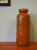 Mid Century Vintage Retro Keramik Vase in Tree Bark Effect - erfmann-vintage