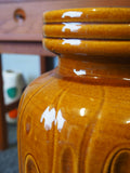 Mid Century Vintage Retro Keramik Vase in Tree Bark Effect - erfmann-vintage