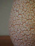 Mid Century 1960'S Orange Jasba Gourd Shaped Crackle Glaze Vase - erfmann-vintage