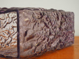 Mid Century Ravenshead Purple Bark Glass Vase Whitefriars Style - erfmann-vintage
