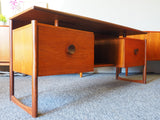 Mid Century 1960s G Plan Floating Top Quadrille Desk - erfmann-vintage