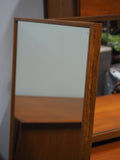 Mid Century Vintage Mid Length Mirror With Square Teak Frame - erfmann-vintage