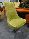 Vintage Retro Bright Green Lounge / Desk Swivel Chair 1980s - erfmann-vintage