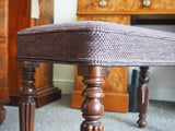 Victorian Upholstered Oblong Stool Circa 1880 - erfmann-vintage