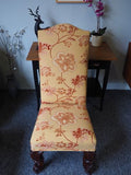 Antique Victorian Nursing / Childs Chair Pretty Floral Fabric - erfmann-vintage