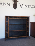 Late Victorian Bamboo Bookcase Oriental Style - erfmann-vintage