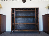 Late Victorian Bamboo Bookcase Oriental Style - erfmann-vintage