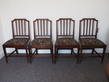 Antique Set of Four Mahogany Georgian Dining Chairs