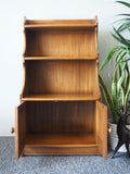 Mid Century ERCOL 'Waterfall' Bookcase/Cabinet Elm Wood - erfmann-vintage