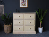Vintage Laura Ashley Style Pine Chest of Drawers Painted Rustic - erfmann-vintage