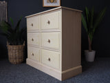 Vintage Laura Ashley Style Pine Chest of Drawers Painted Rustic - erfmann-vintage