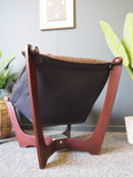 Norwegian Retro Odd Knutsen Brown Leather Lounge Chair 1970s - erfmann-vintage
