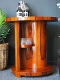 Art Deco Side/Drinks Table Rare Circular Stunning Walnut - erfmann-vintage
