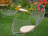 Vintage Wrought Iron Garden Table & 6 Chair set - Style of Maurizio Tempestini for Salterini - erfmann-vintage