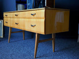 Mid Century 1950s/60’S High Gloss Maple Veneer Meredew Dressing Table & Mirror
