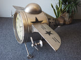 Aluminium Vintage F30 Plane Clock Original Approx 1950 - erfmann-vintage