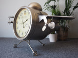 Aluminium Vintage F30 Plane Clock Original Approx 1950 - erfmann-vintage
