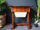 19th Century Anglo-Indian Mahogany 'Work Table' by J.M Edmond of Calcutta - erfmann-vintage