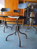Industrial Chic TAN-SAD 'secretary/sewing' chairs - 1930s - erfmann-vintage