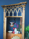 Gothic Neo-Classical Style Large Gilt Wall or Pier Mirror 19th Century Style