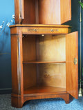 Antique Style Bevan & Funnell Reprodux Mahogany Corner Drinks Cocktail Cabinet