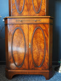 Antique Style Bevan & Funnell Reprodux Mahogany Corner Drinks Cocktail Cabinet