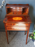 Antique Style Bevan & Funnell Reprodux Petite Mahogany Secretaire Writing Desk