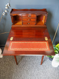 Antique Style Bevan & Funnell Reprodux Petite Mahogany Secretaire Writing Desk