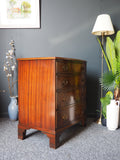 Antique Style Bevan & Funnell Reprodux Bow Fronted Mahogany Chest of Drawers