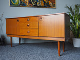 Mid Century Vintage Wood Veneer Sideboard - erfmann-vintage