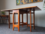 Mid Century Rectangular Teak Gate Leg Table - erfmann-vintage