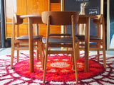 Mid Century Retro Extending Teak Dining Table & Four Chairs - erfmann-vintage